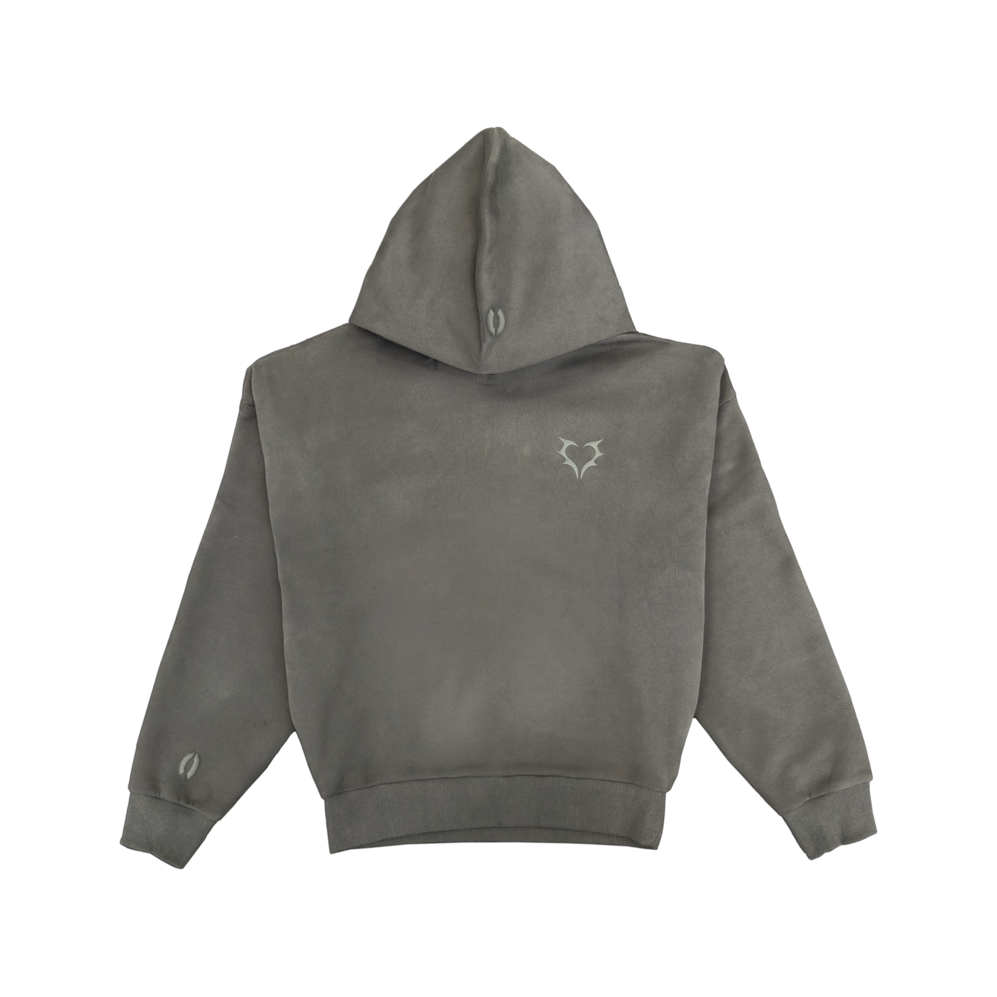 Front Flat Lay of Charcoal Grey Hound Hoodie