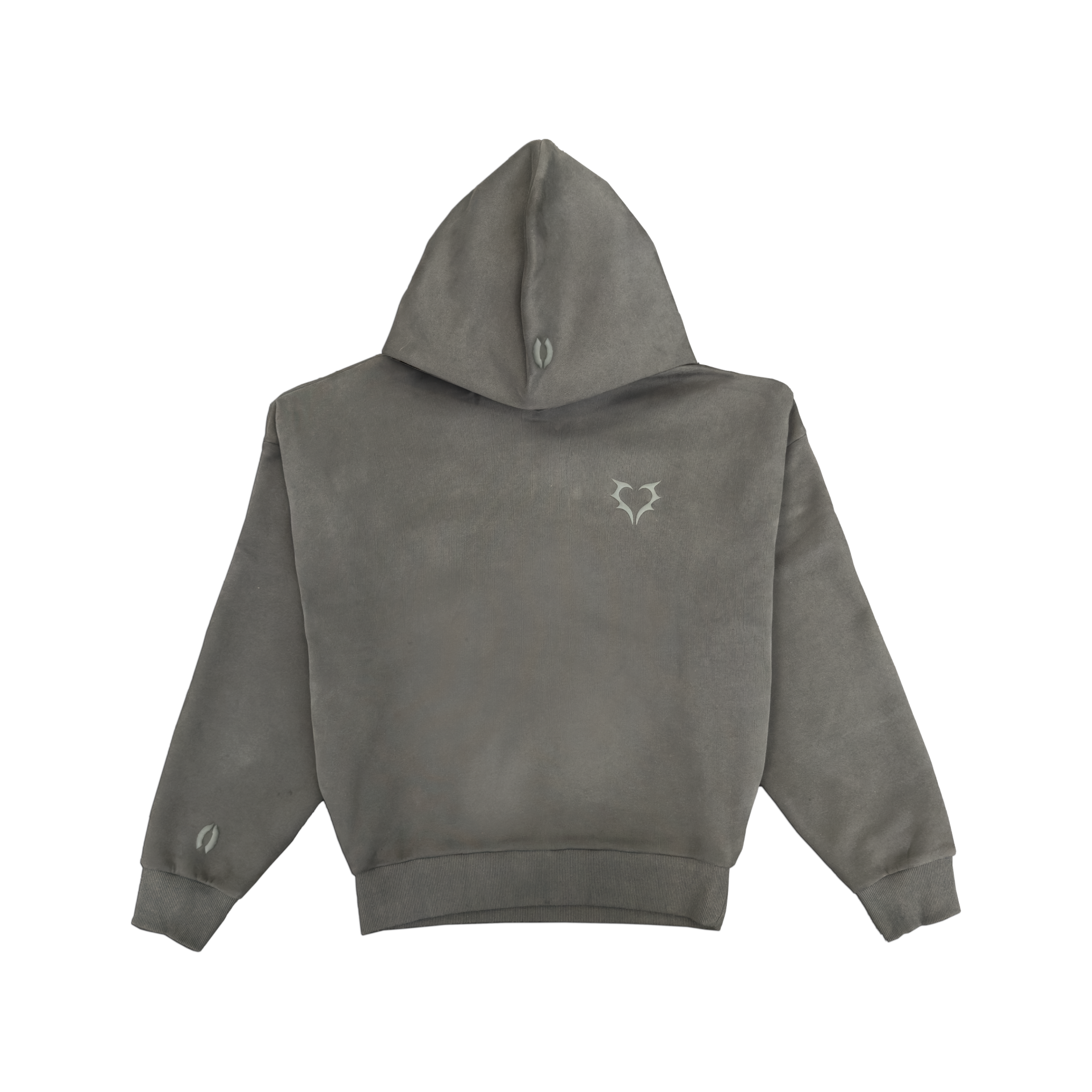 Front Flat Lay of Charcoal Grey Hound Hoodie