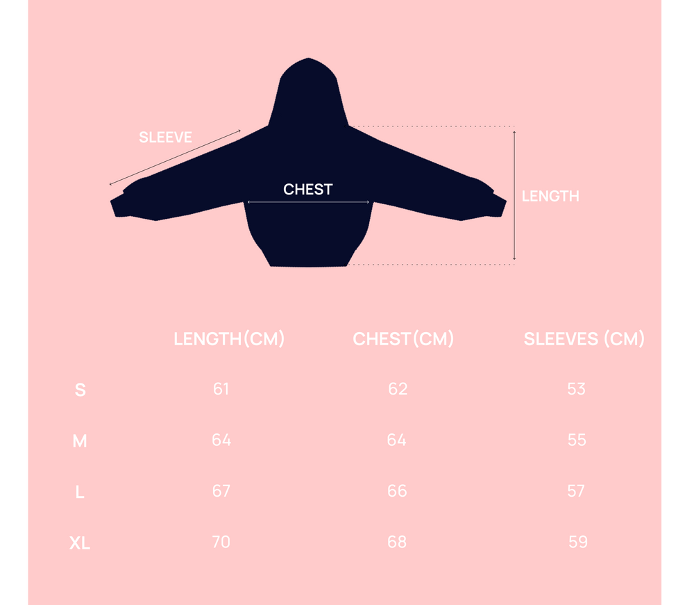 Garment measurements (cm)